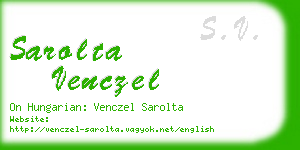 sarolta venczel business card